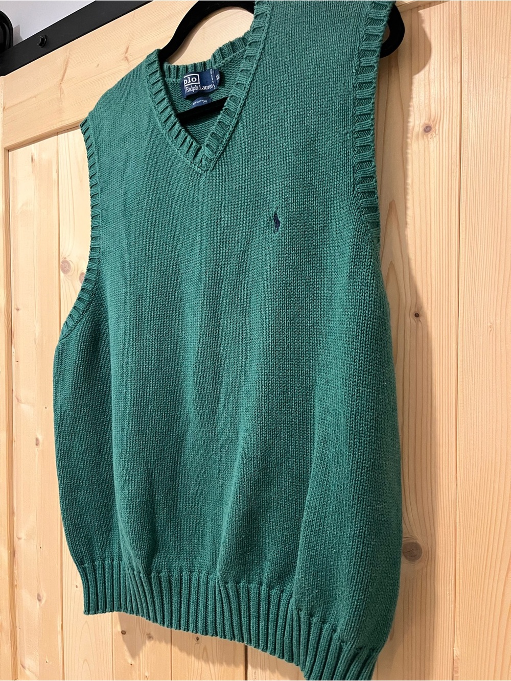 Ralph Lauren Polo Green Cotton Sweater Vest XL Men’s Classic Knit 🐎 - Picture 5 of 9